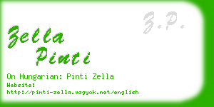 zella pinti business card
